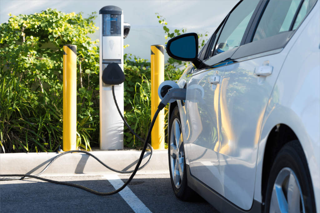EV charging in parking spot